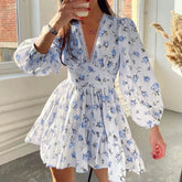 Floral Print A-Line Mini Dress 