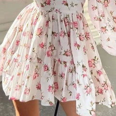 Floral Print A-Line Mini Dress 