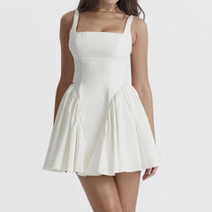 French-Style Backless Mini Dress