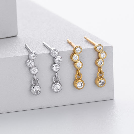 S925 Sterling Silver Stud Earrings Simple and Smart Earrings