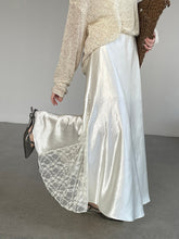 Satin lace skirt women's big skirt elegant and versatile skirt