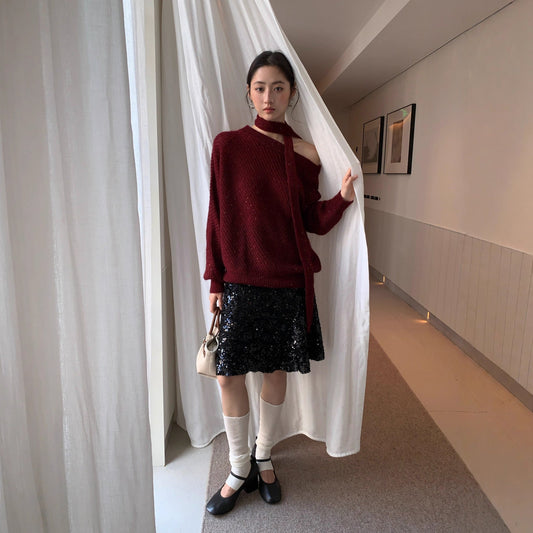 mid skirt hip wrap thin temperament high waist skirt