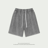 Retro American Washed Shorts Loose Hot Sale Of The Season Summer Trendy Hip Hop Casual Sports Unisex Five-Quarter Pants Cotto...