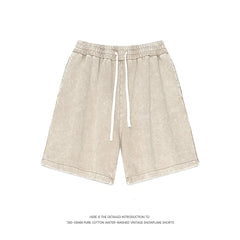 Retro American Washed Shorts Loose Hot Sale Of The Season Summer Trendy Hip Hop Casual Sports Unisex Five-Quarter Pants Cotto...