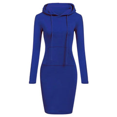 Ladies Dress Autumn Women Hooded Dresses Hoodies Women Sweatshirts Women Hoodies Dress Tops Ladies Clothing
