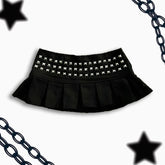 Y2k Clothes Gothic Punk Studded Mini Skirt Harajuku Sexy Ultra Short Rivet Pleated Skirt Hot Girl Kawaii Skirt Womens Clothing