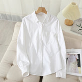 New Good Quality Woman Blouse and Tops Lady White Blue Striped Shirts Clothes