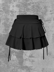 Solid Color Skirt Women Summer Fashion Outdoor Versatile High Waist Slim Fit Elastic Waist Short Skirt Goods In Stock