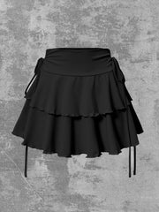 Solid Color Skirt Women Summer Fashion Outdoor Versatile High Waist Slim Fit Elastic Waist Short Skirt Goods In Stock