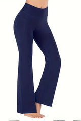 Micro-Flared Slacks, Versatile High-Waisted Hip Lift, Floor-Dragging Flared Pants, Slim Fit, Elegant Wide-Leg Long Pants, Women