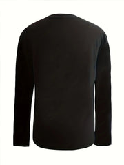 100% pure cotton women's spring and autumn loose comfortable cartoon cat graphic printed long sleeved round neck T-shirt