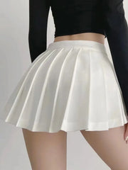 Spice girl pleated skirt female pure color small short skirt summer new Korean version JK college wind high waist mini skirt