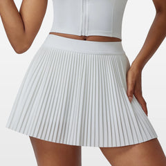 Organ Pleated Tennis Skirt for Women Fake Two-piece Anti-exposed Sports Fitness Badminton Skirt Golf Skirt Summer Suit