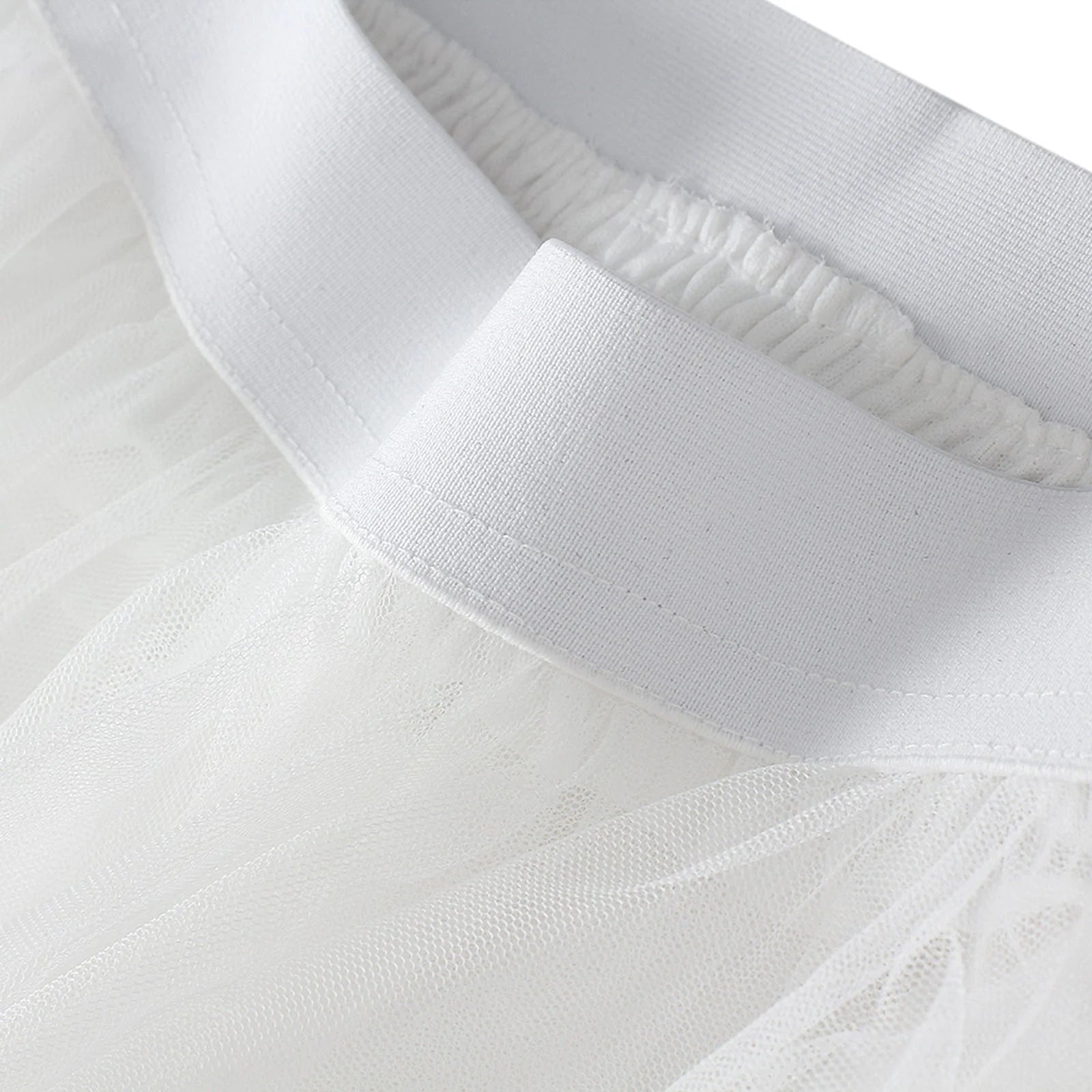 New Fairycore Lady ´s Fashionable Sexy Solid Color Mesh Skirt, Irregular Elastic Tulle Bubble Skirt, Daily Life and Vacation