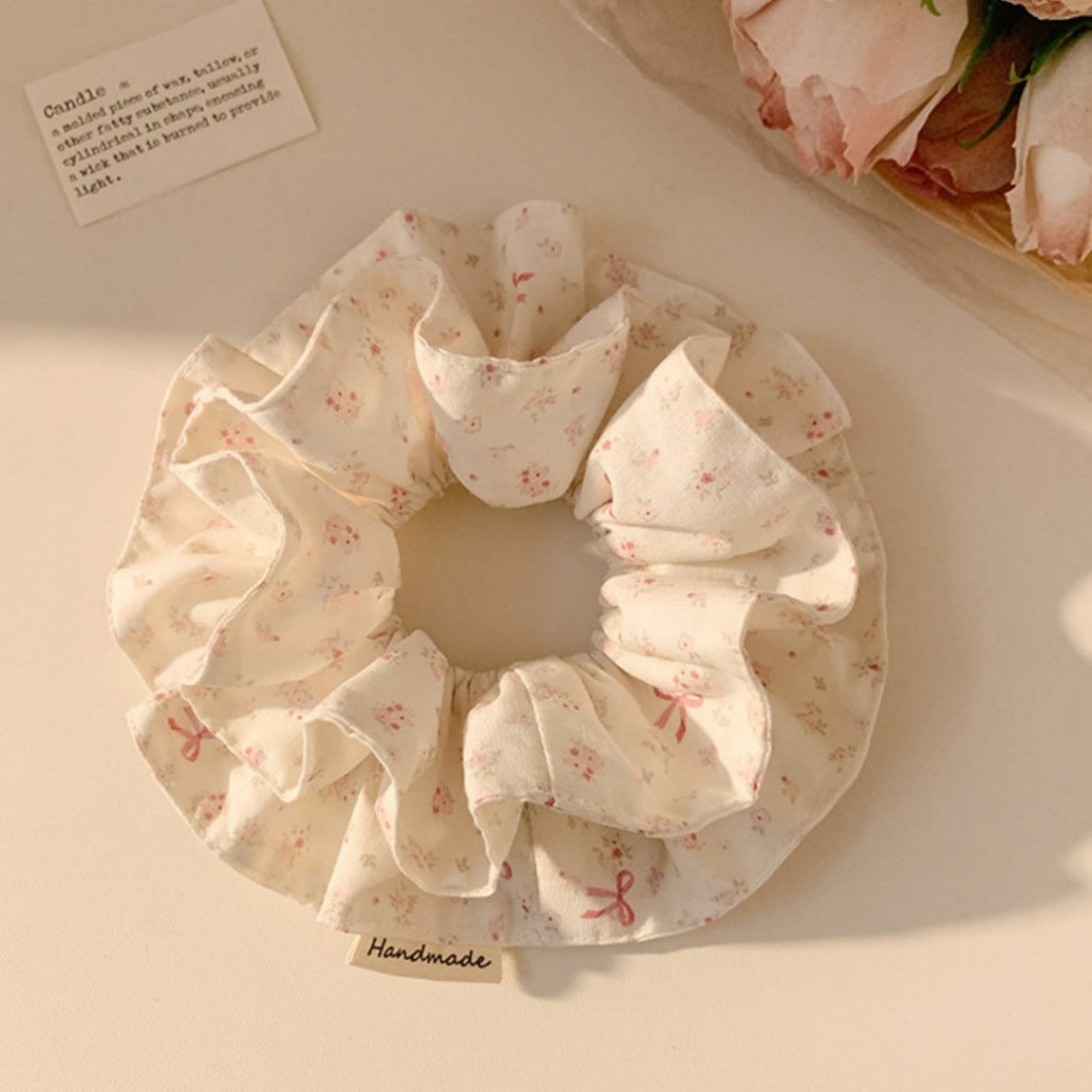 Cute sweet pink bow small floral hair band