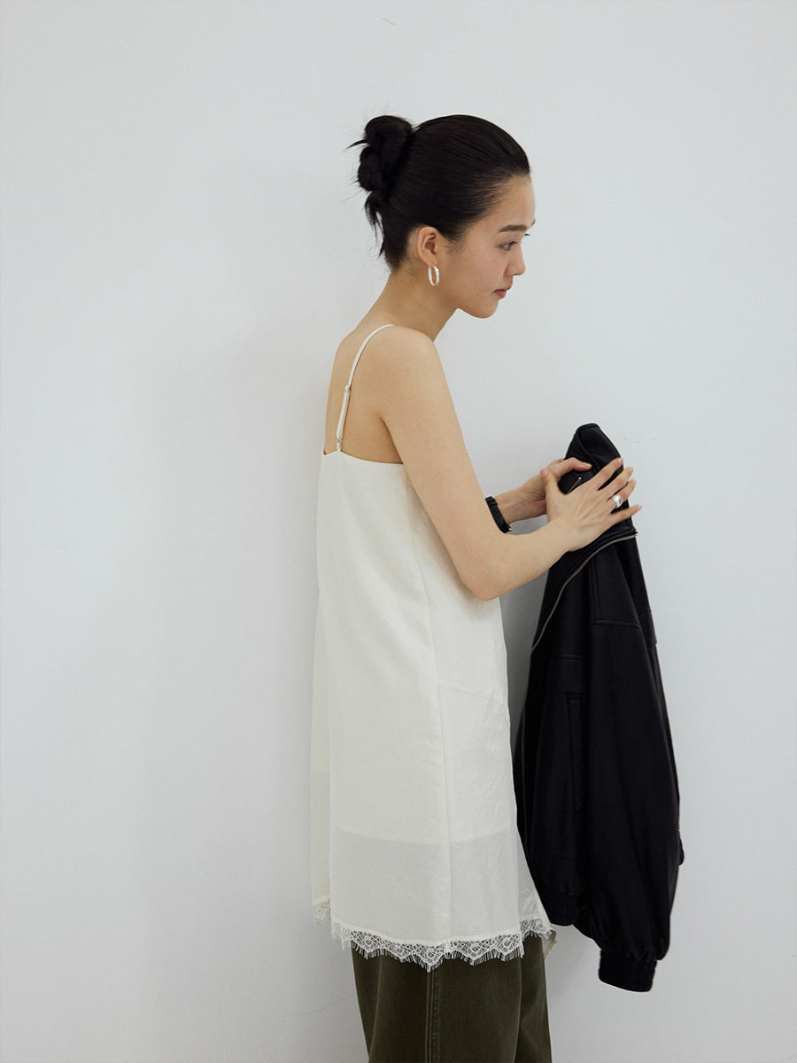 Lace lace suspender skirt V-neck dress 2026 spring new skirt