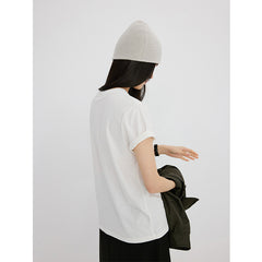 Fun Dog, Cute Cartoon Embroidered Skinny Short Sleeve T-Shirt