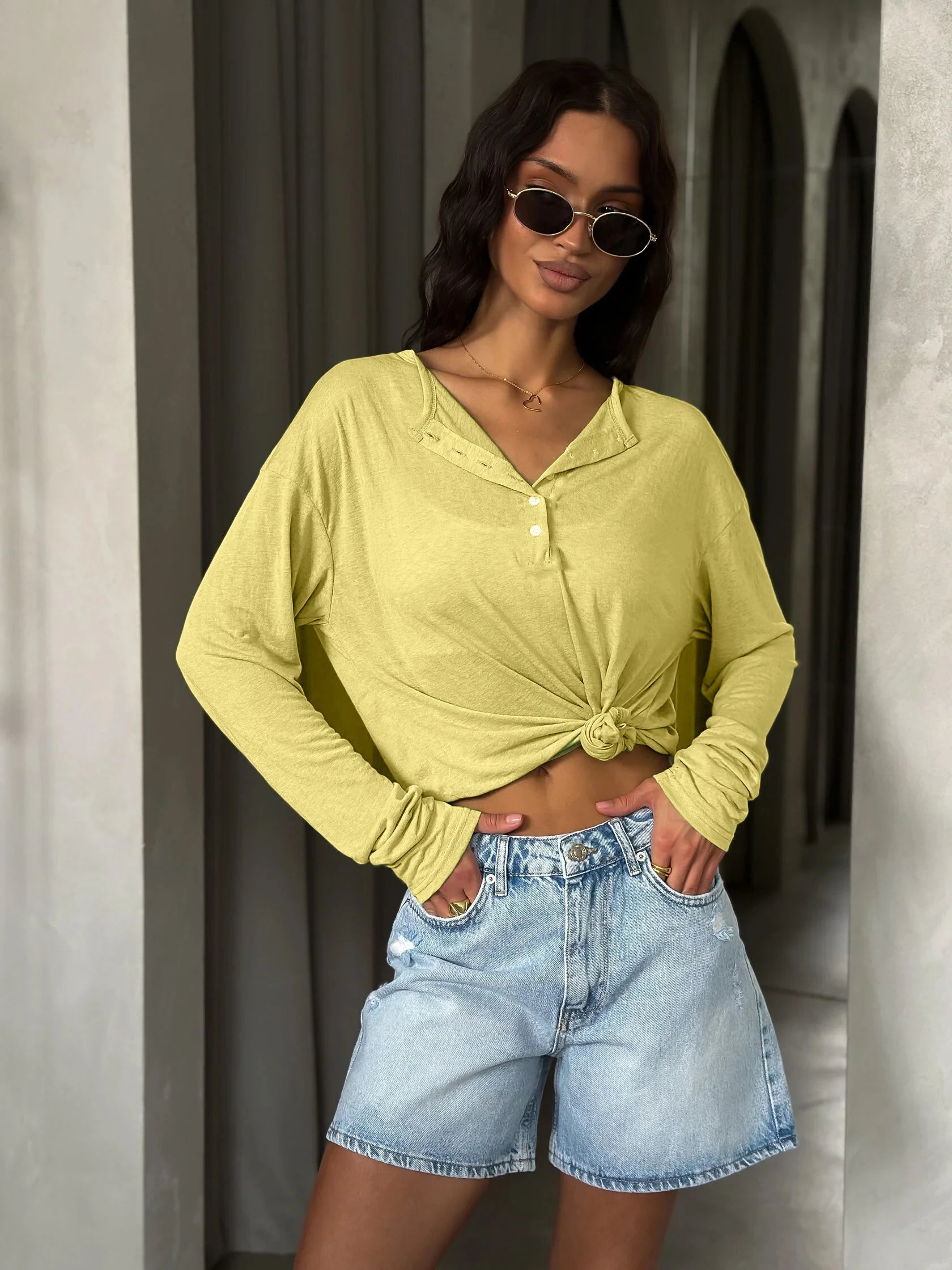 Basic soft  T Shirts Women Summer autumn Long Sleeves Loose Bottom Tees Ladies Casual Knitted Soft Woman Tops