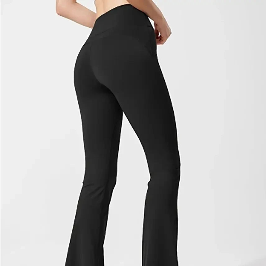 Micro-Flared Slacks, Versatile High-Waisted Hip Lift, Floor-Dragging Flared Pants, Slim Fit, Elegant Wide-Leg Long Pants, Women
