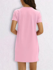 Women's Casual T shirt Dress Short Sleeve Round Neck Black Dresses Woman Summer Woman Clothing Oversized Y2k Ladies Clothes