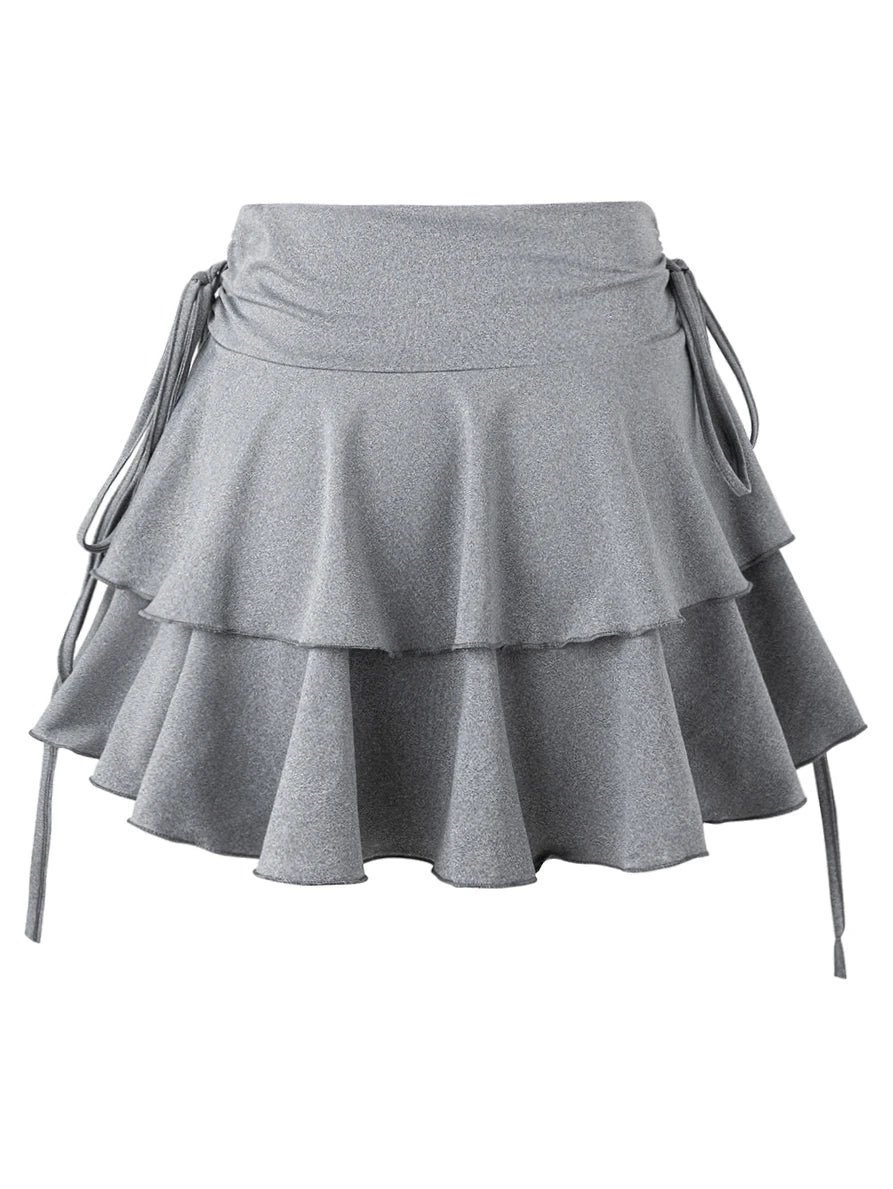 Solid Color Skirt Women Summer Fashion Outdoor Versatile High Waist Slim Fit Elastic Waist Short Skirt Goods In Stock