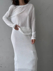 Basic soft  T Shirts Women Summer autumn Long Sleeves Loose Bottom Tees Ladies Casual Knitted Soft Woman Tops