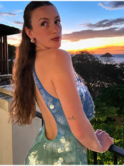 Sexy Sequin Shiny Mini Dress Women Luxury Blue Green Patchwork Halter Short Dresses Evening Party Bright Dresses