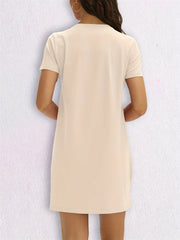 Women's Casual T shirt Dress Short Sleeve Round Neck Black Dresses Woman Summer Woman Clothing Oversized Y2k Ladies Clothes