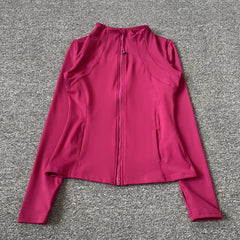 Athletic Slim Fit Quick Drying Zipper Running Jacket Women Dryfit Outer Wear Yoga Training Fitness Jacket with Thumb Hole