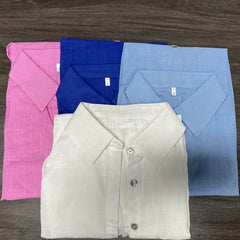 Ammug White Women's Shirt Long Sleeve Elegant Solid Blouse Woman Vintage Summer Loose Shirts for Women Basic Top Collar