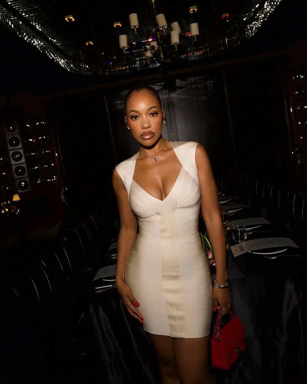 Sexy Solid Color Deep V-neck Hip Hugging Dress Summer Women Sleeveless Waist Cinched Mini Dresses Lady Daily Party  Short Gown