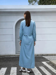 AP SS25 Women Lightweight Denim Wrap Blouse & Slip Dress